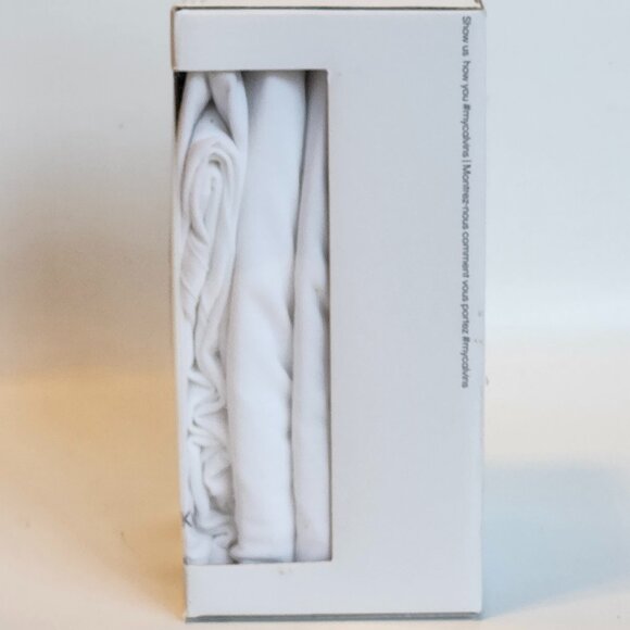 CALVIN KLEIN 100% Cotton Slim Fit V Neck T-Shirt Men's M Pack of 5 BNIP WHITE - Picture 2 of 6